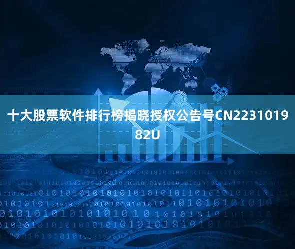 十大股票软件排行榜揭晓授权公告号CN223101982U